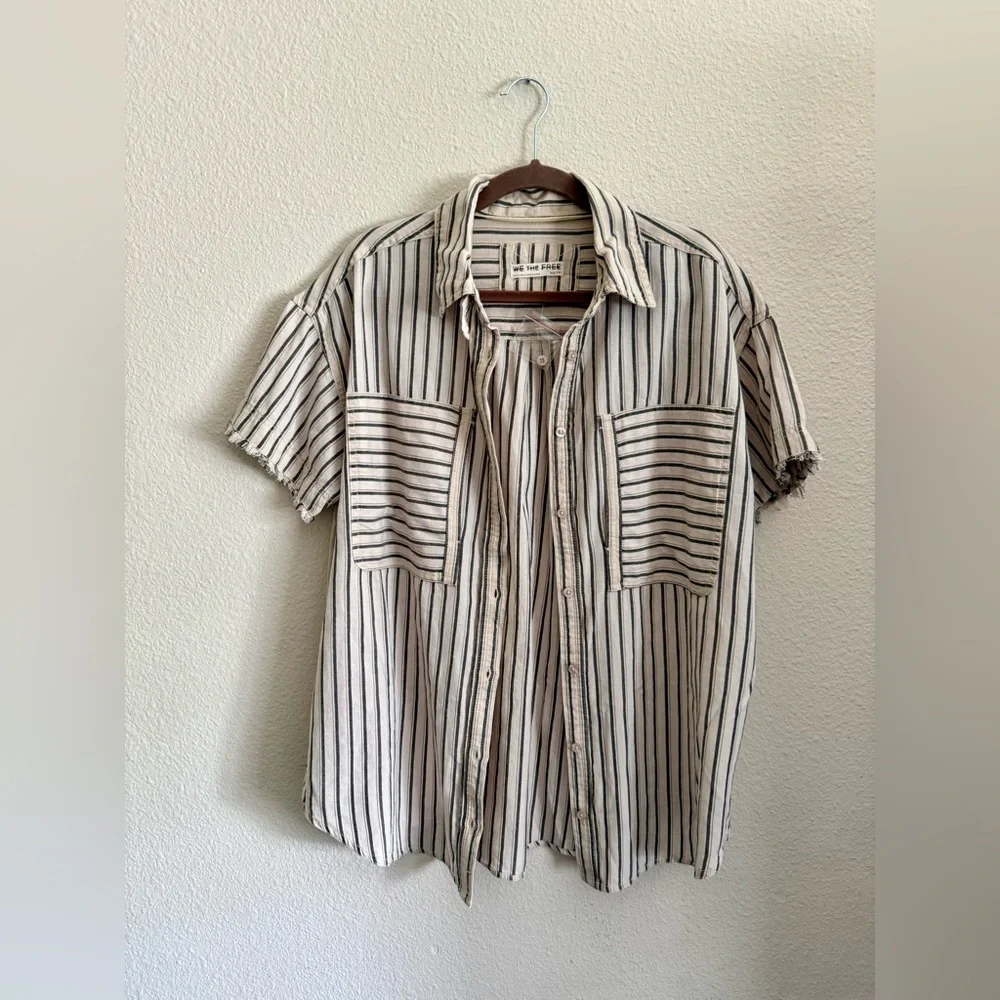 FREE PEOPLE We The Free Women's Christopher Linen Shirt XS NWOT - Picture 6 of 14